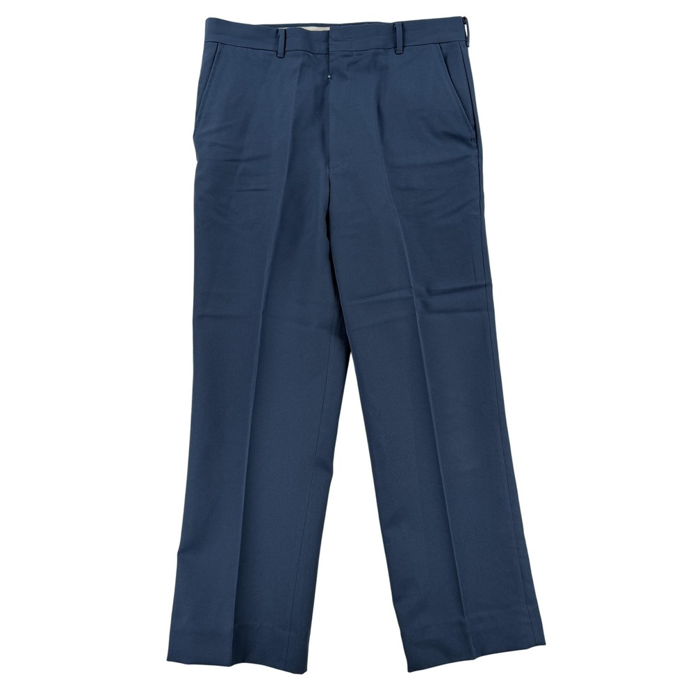 VTG Blair Dress Pants Mens 34x30 Blue Classic Fit Polyester Made In USA Office